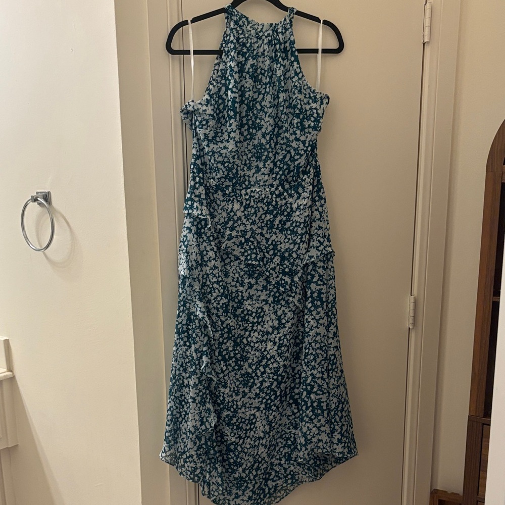 Green and White Women's Dress